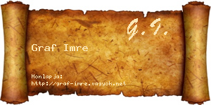 Graf Imre névjegykártya